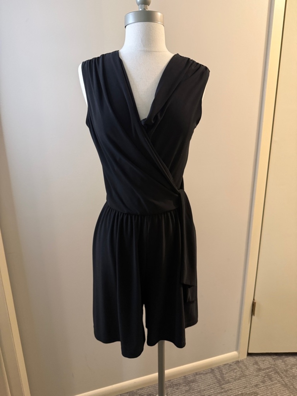 AnnaLee Hope Black faux Wrap Romper